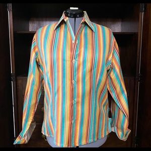 Craig Taylor Button Down. XL. Vibrant Stripes.